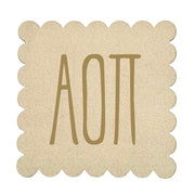 Sorority Scalloped Faux Suede Coasters