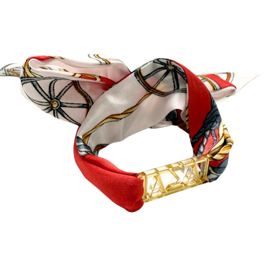 Alpha Sigma Alpha - Tie Scarf with Sorority Greek Slide