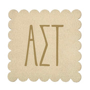 Sorority Scalloped Faux Suede Coasters