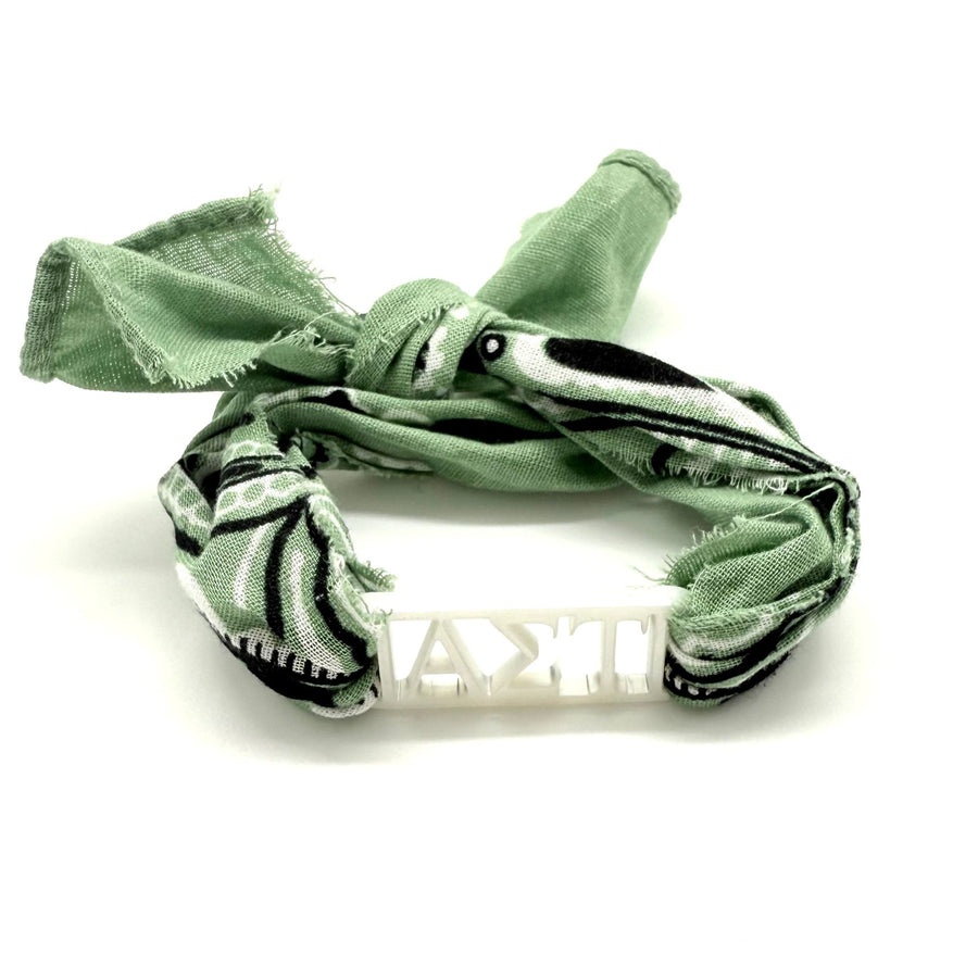 Alpha Sigma Tau - Bandana Wrap w/ Metallic Acrylic Slide