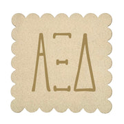 Sorority Scalloped Faux Suede Coasters