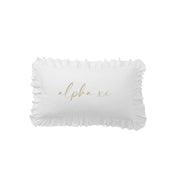 Sorority Script Nickname Scalloped Ruffle Pillow Cover