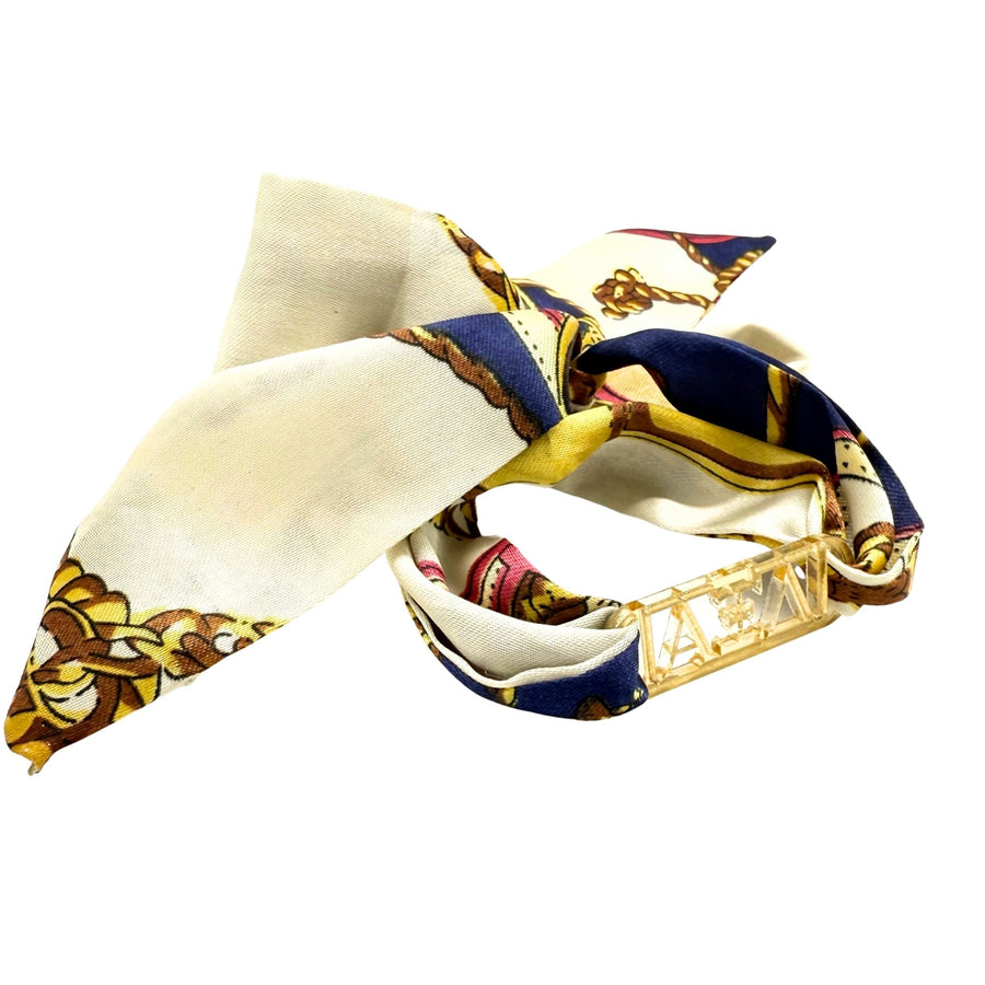 Alpha Xi Delta - Tie Scarf with Sorority Greek Slide
