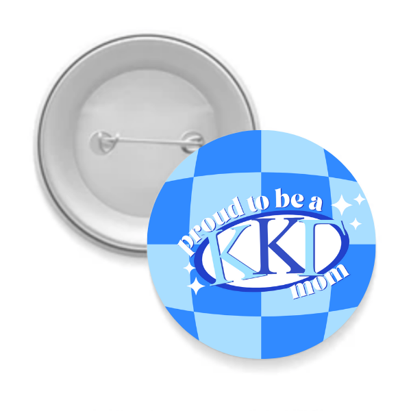 Kappa - Sorority Mom Button - Proud to Be Checkered
