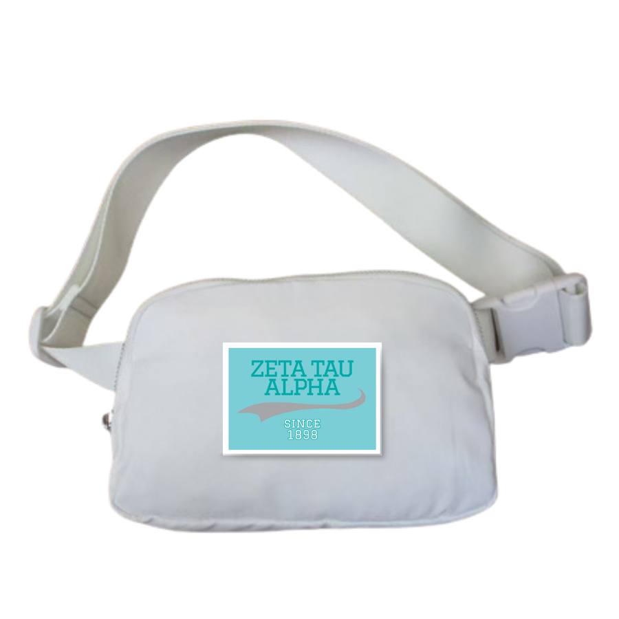 Zeta - Sorority Belt Bag w/ Collegiate Patch