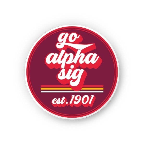 Alpha Sig - Sorority Sticker - Go Design