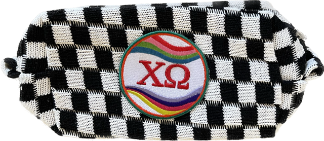 Chi O - Sorority Checker Cosmetic Bag