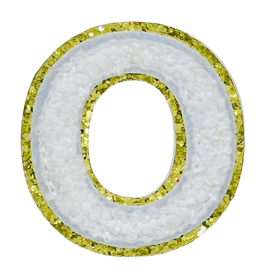 Omicron - Chenille/Sequin Greek Letter Sticker Patch