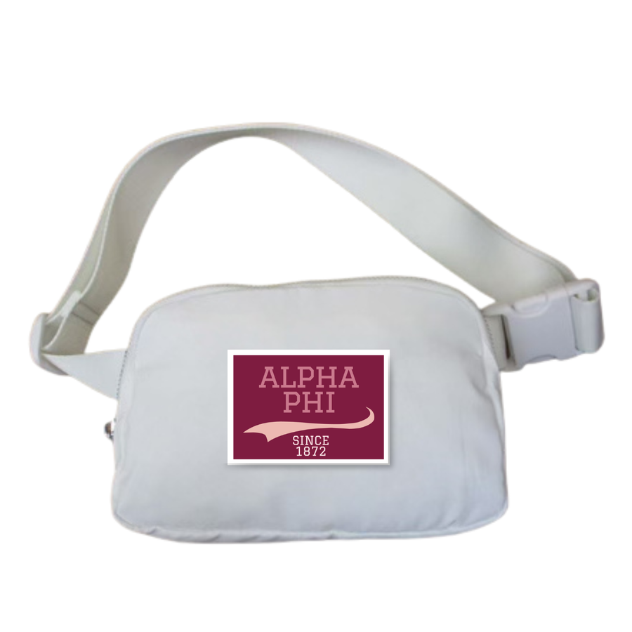 Alpha Phi - Sorority Belt Bag w/ Collegiate Patch