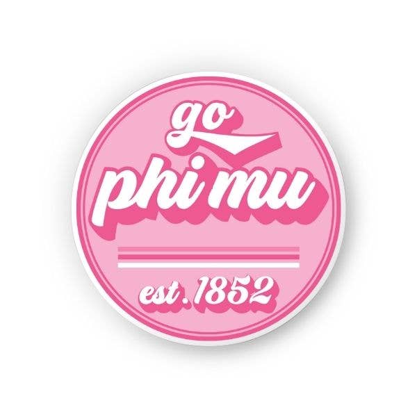 Phi Mu - Sorority Sticker - Go Design