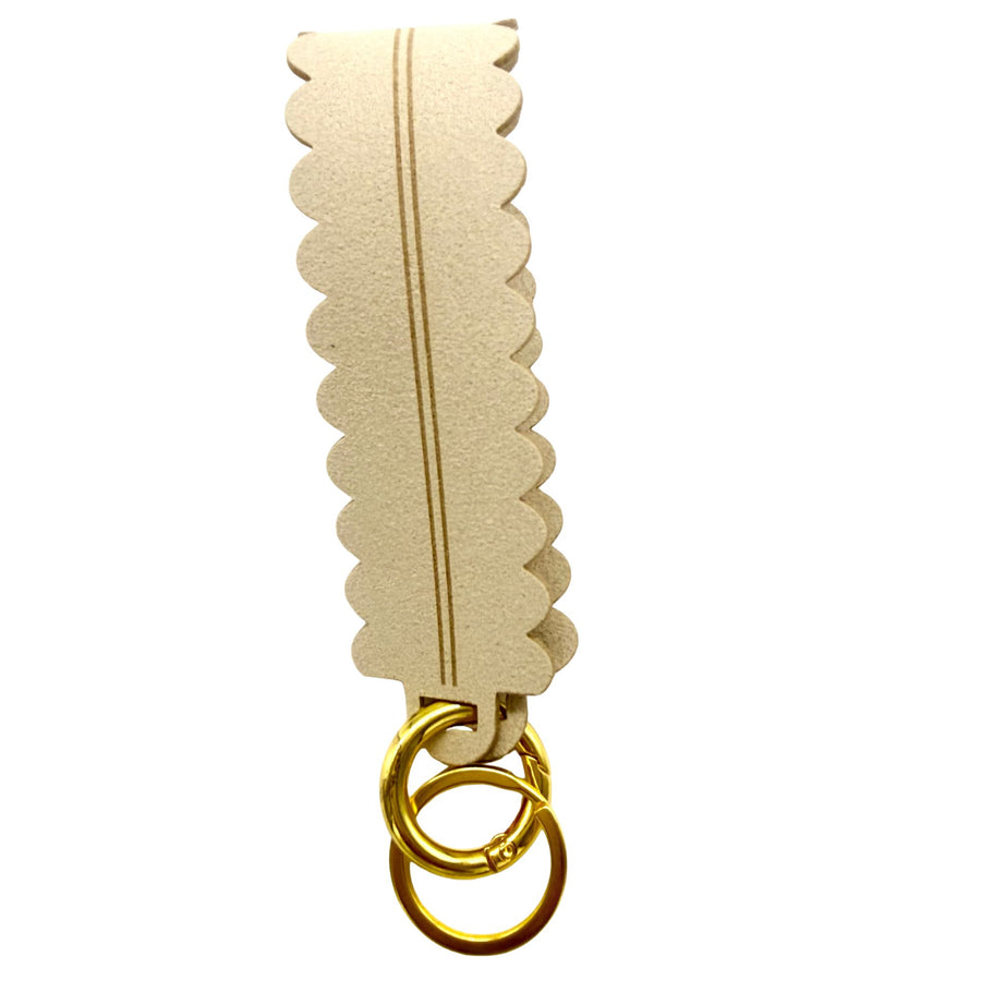 Alpha Delta Pi Greek Letter Faux Suede Wristlet Keychain
