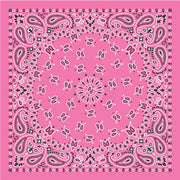 Phi Mu - Bandana Wrap w/ Metallic Acrylic Slide