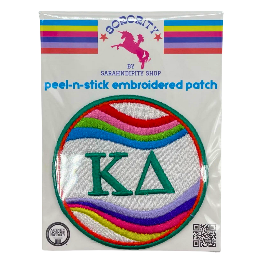 Kaydee - Sorority Peel & Stick Embroidered Patch - ÊRetro Wave Design