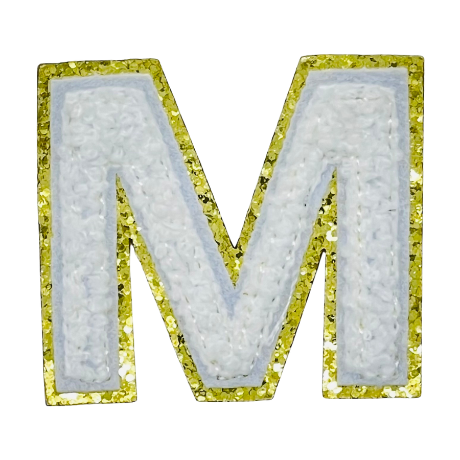 Mu - Chenille/Sequin Greek Letter Sticker Patch