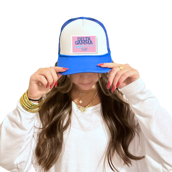 Deegee - Sorority Trucker Hat w/ Patch - Collegiate Design