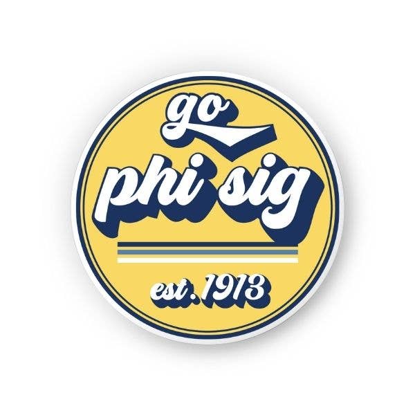 Phi Sig - Sorority Sticker - Go Design