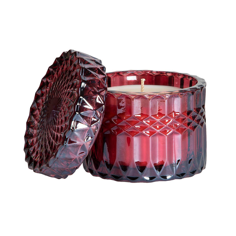 Holiday Spiced Toddy 8oz Petite Shimmer Candle   (Cranberry red)