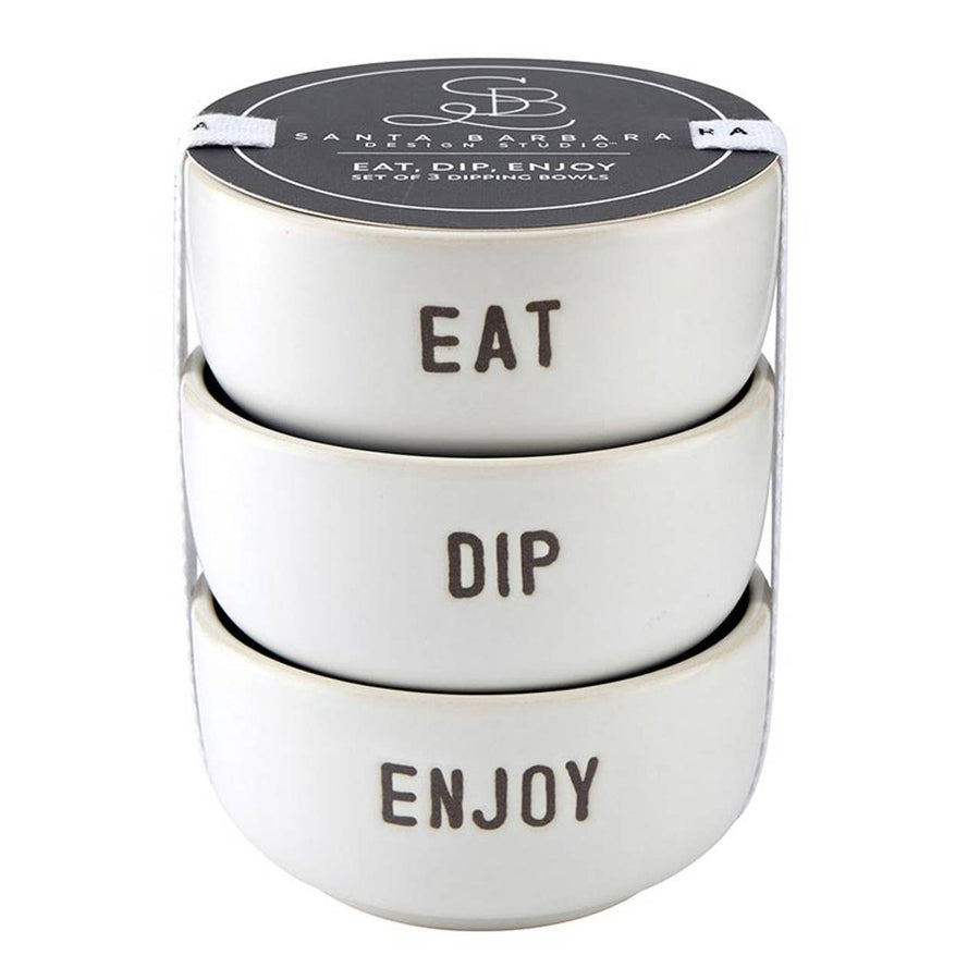Face to Face Ceramic Dip Bowl Set - Eat Dip Enjoy