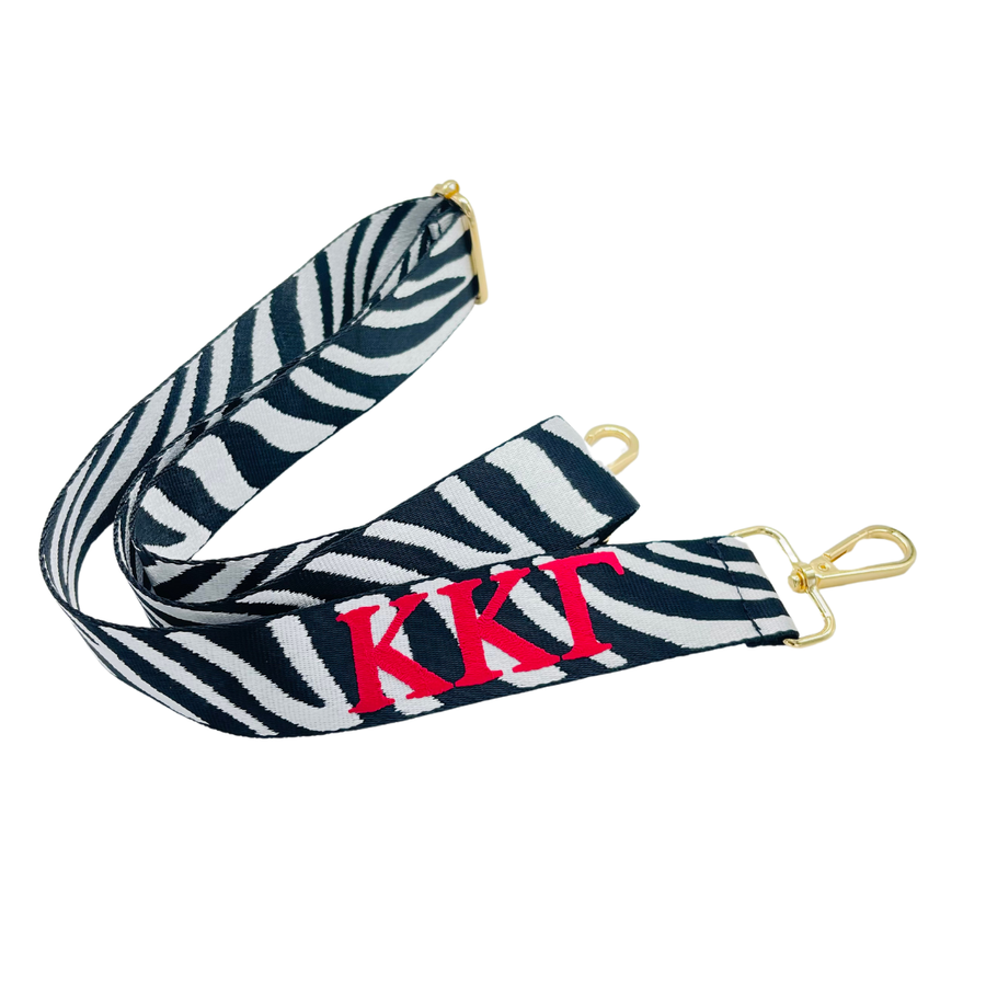 Kappa - Sorority Purse Strap (in Zebra)