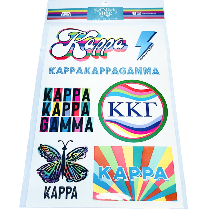 Kappa - Sorority Vinyl Decal Sheets