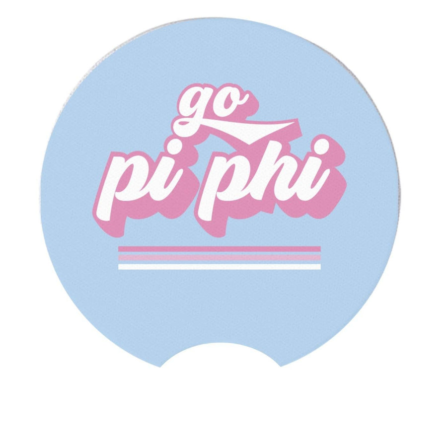 Pi Phi - Sorority Car Coasters - Go Design