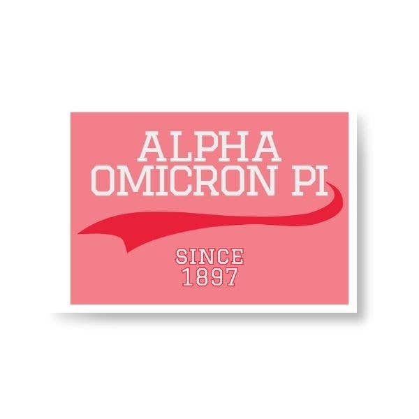Alpha O - Sorority Peel & Stick Patch - Collegiate Design