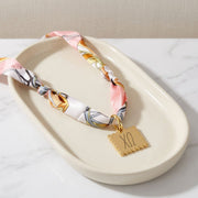 Chi Omega Scallop Square Acrylic Charm - Scarf Tie Option