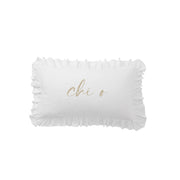 Sorority Script Nickname Scalloped Ruffle Pillow Cover