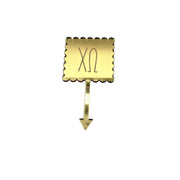 Chi Omega Scallop Acrylic Cake/Cupcake & Floral Picks