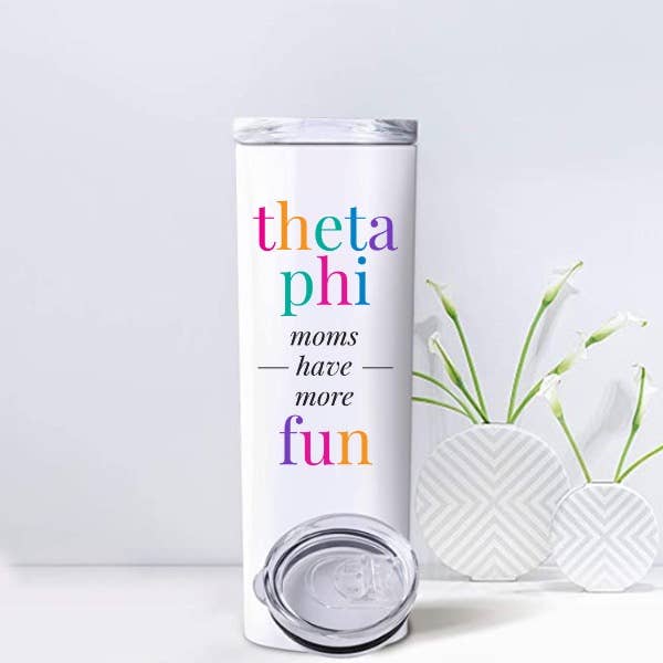 Theta Phi - Sorority Mom Tumblers - More Fun Bright