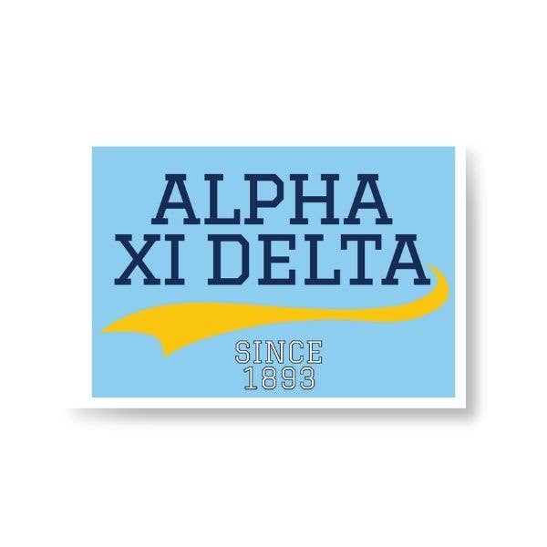 Alpha Xi - Sorority Peel & Stick Patch - Collegiate Design
