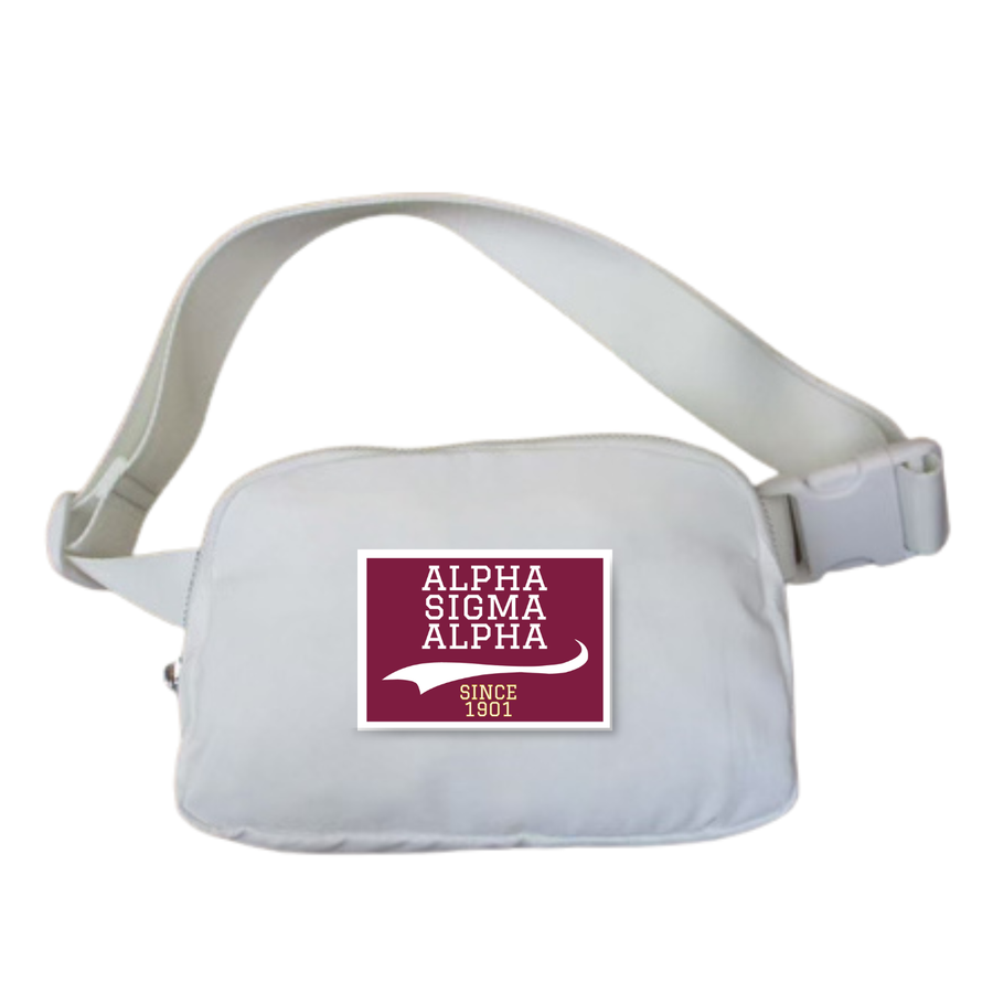 Alpha Sig - Sorority Belt Bag w/ Collegiate Patch