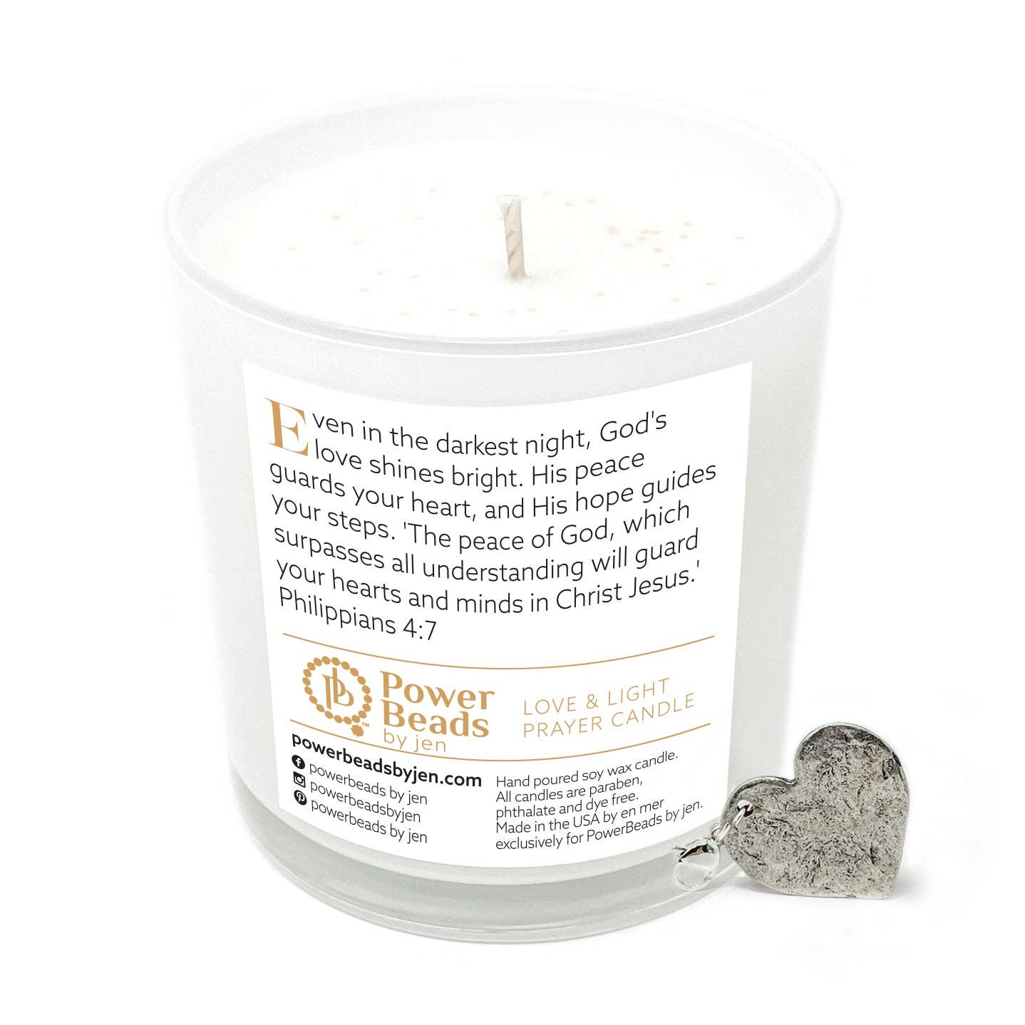 Love & Light Hope and Peace Prayer Candle