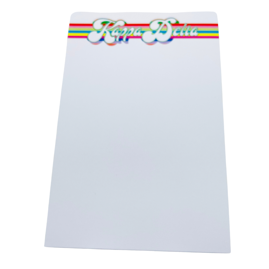 Kaydee - Sorority Notepad - Retro Stripe Design