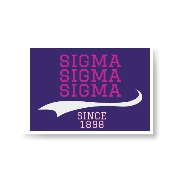 Tri Sigma - Sorority Sticker - Collegiate Design