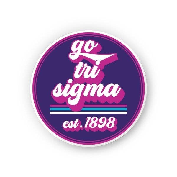 Tri Sigma - Sorority Sticker - Go Design
