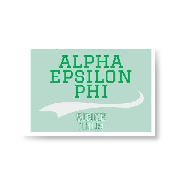 AEPhi - Sorority Sticker - Collegiate Design