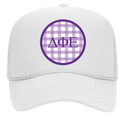Alpha Chi Omega Alpha Chi Omega Sorority and Sorority Mom gingham Greek letter hats