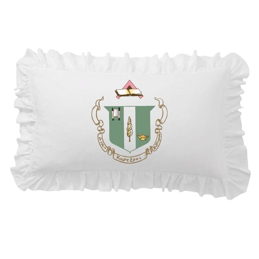 Sorority Crest Scalloped Pillow Cover