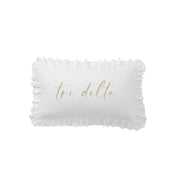 Sorority Script Nickname Scalloped Ruffle Pillow Cover