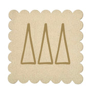 Delta Delta Delta Sorority Scalloped Faux Suede Coasters