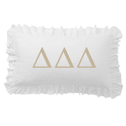 Delta Delta Delta Greek Letter Scalloped Pillow Covers