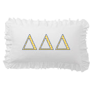 Delta Delta Delta Greek Letter Scalloped Pillow Covers