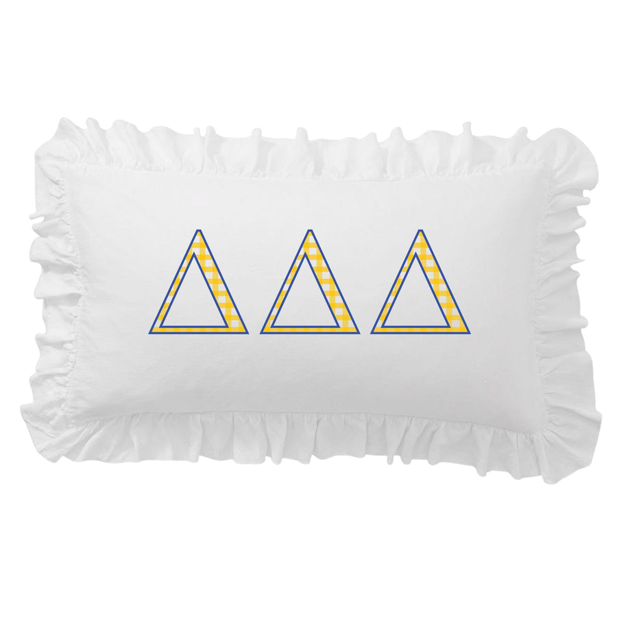Delta Delta Delta Greek Letter Scalloped Pillow Covers