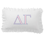 Sorority Greek Letter Scalloped Pillow Covers