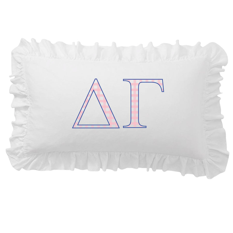 Sorority Greek Letter Scalloped Pillow Covers