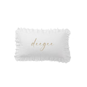 Sorority Script Nickname Scalloped Ruffle Pillow Cover