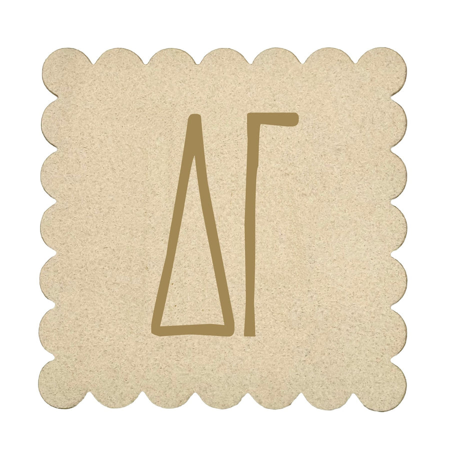 Sorority Scalloped Faux Suede Coasters