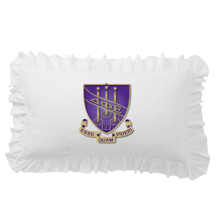 Sorority Crest Scalloped Pillow Cover