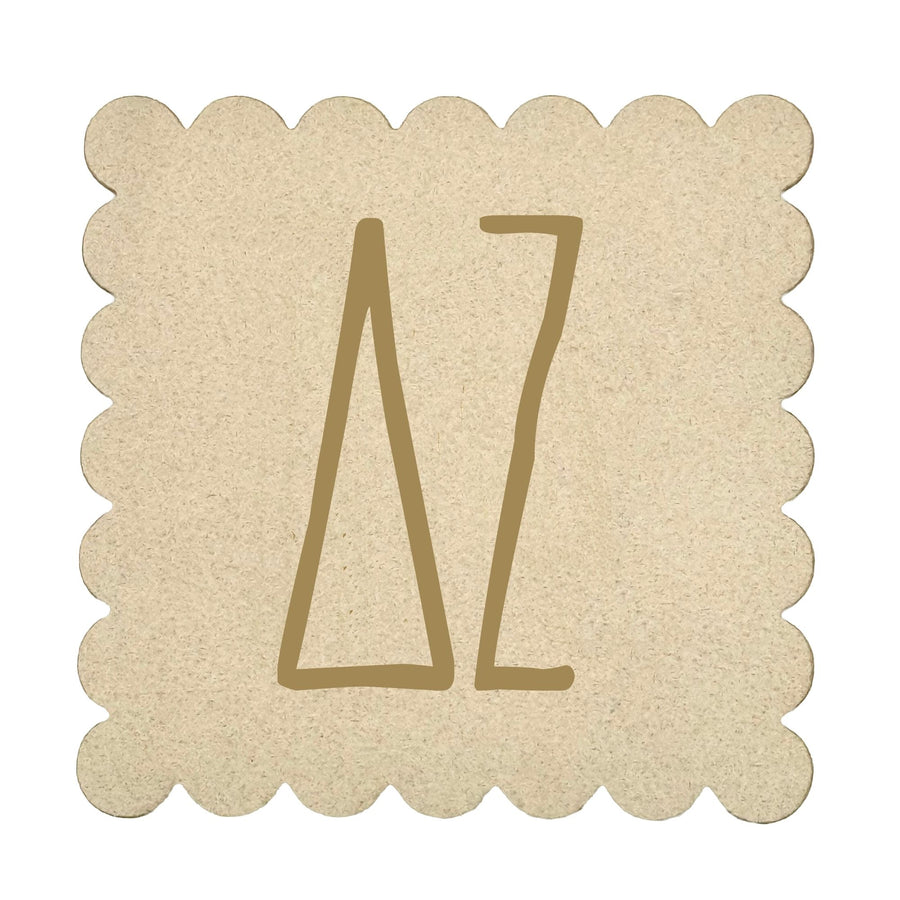 Sorority Scalloped Faux Suede Coasters